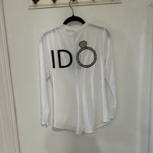 PrettyLittleThing White 'I Do' Pajama Top